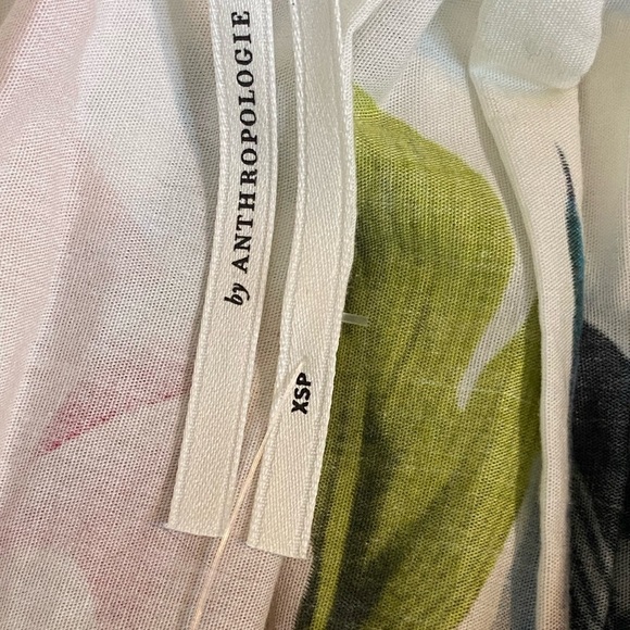 NWT Anthropologie Ruffle Sleeve Open Back Floral Mini Dress Size XS P - Picture 9 of 14